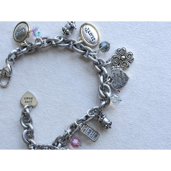 Brighton Power Pink Charm Bracelet Breast Cancer Awareness 2006 Retired 8.5" - Picture 3 of 6